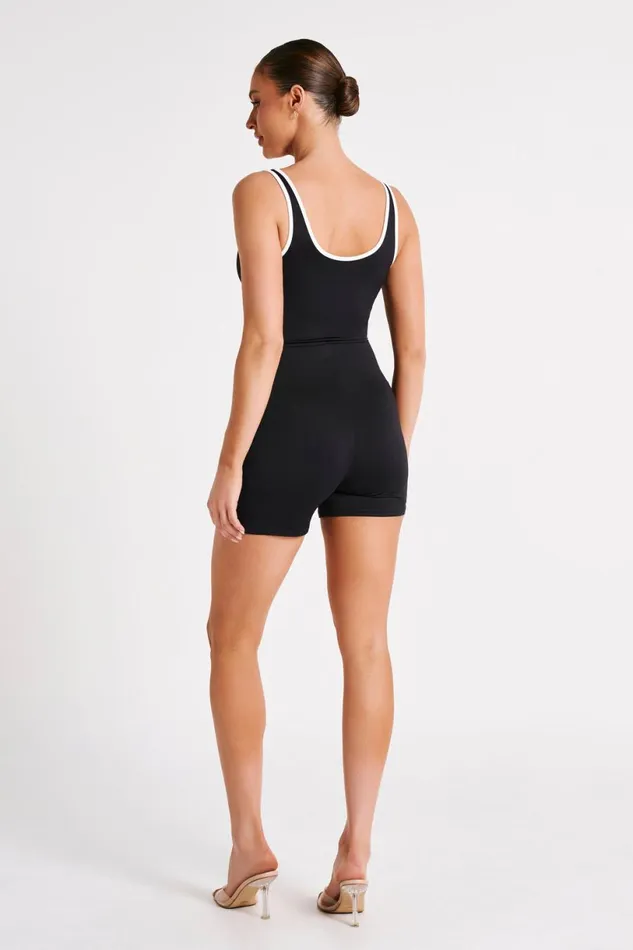 Meshki Basic Bottoms Women Keke Binding Recycled Nylon Playsuit 8211 Black Black