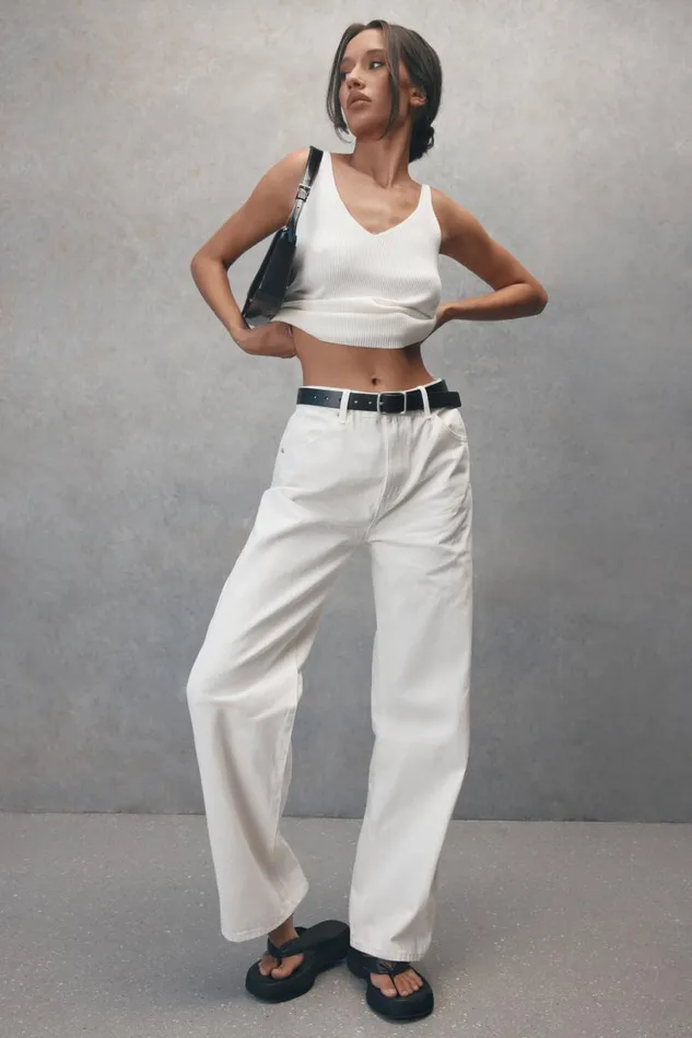 Meshki Basic Tops Women Alicia Sleeveless Knit Top 8211 White White