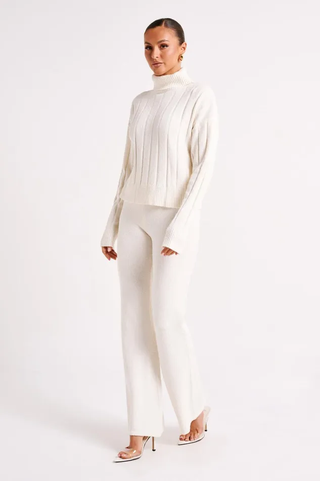 Meshki Basic Tops Women Cupid Long Sleeve Turtle Neck 8211 Ivory Ivory