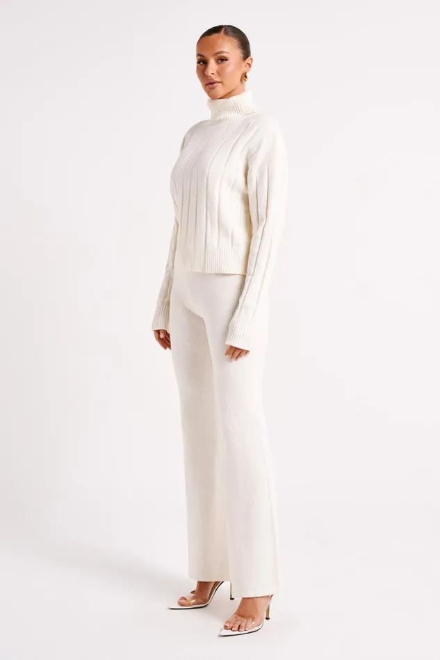 Meshki Basic Tops Women Cupid Long Sleeve Turtle Neck 8211 Ivory Ivory