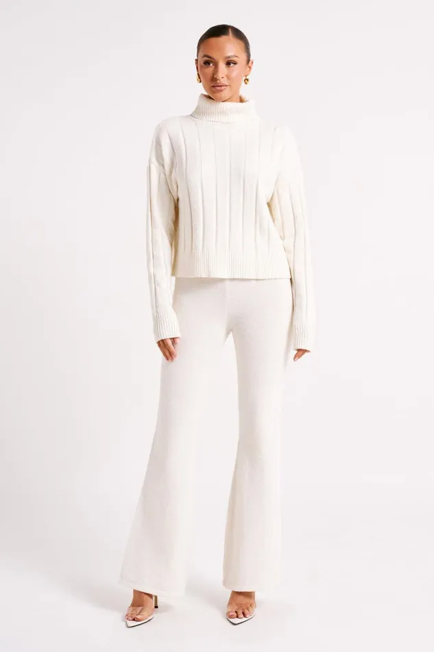 Meshki Basic Tops Women Cupid Long Sleeve Turtle Neck 8211 Ivory Ivory
