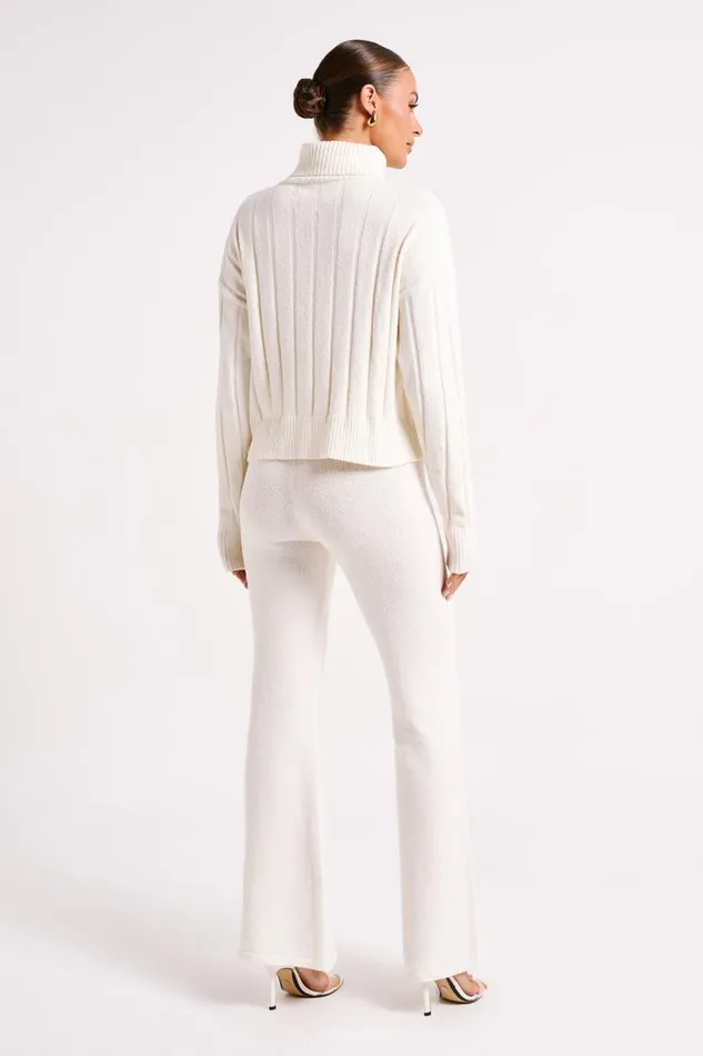 Meshki Basic Tops Women Cupid Long Sleeve Turtle Neck 8211 Ivory Ivory