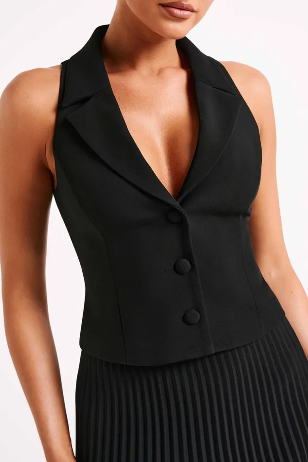 Meshki Basic Tops Women Mura Suiting Vest 8211 Black Black