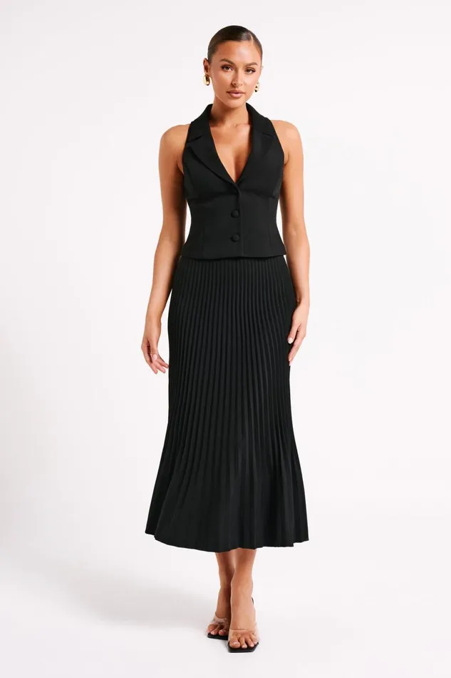 Meshki Basic Tops Women Mura Suiting Vest 8211 Black Black