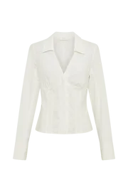 Meshki Basic Tops Women Parisa Pleated Shirt 8211 White White