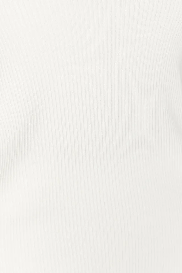 Meshki Basic Tops Women Viola Collared Knit Tank Top 8211 White White
