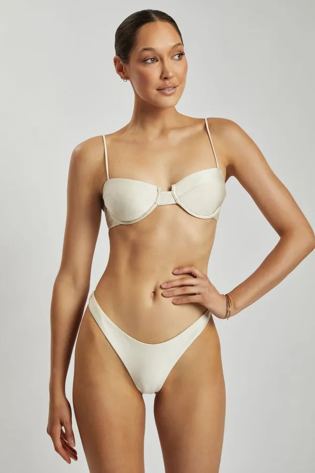 Meshki Bikini Bottoms Women Ivanna Thong Bikini Bottoms 8211 Ivory Ivory Meshki Bikini Bottoms Women Ivanna Thong Bikini Bottoms 8211 Ivory Ivory
