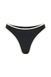 Meshki Bikini Bottoms Women Leandra Recycled Contrast Bikini Bottom 8211 Black Black