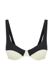 Meshki Bikini Tops Women Dolores Recycled Contrast Bikini Top 8211 Ivory Ivory