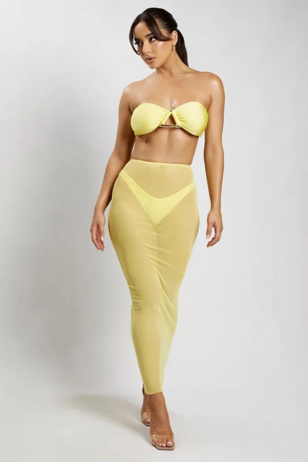 Meshki Bikini Tops Women Elly Triangle Hardware Bandeau Bikini Top 8211 Canary Yellow Canaryyellow Meshki Bikini Tops Women Elly Triangle Hardware Bandeau Bikini Top 8211 Canary Yellow Canaryyellow