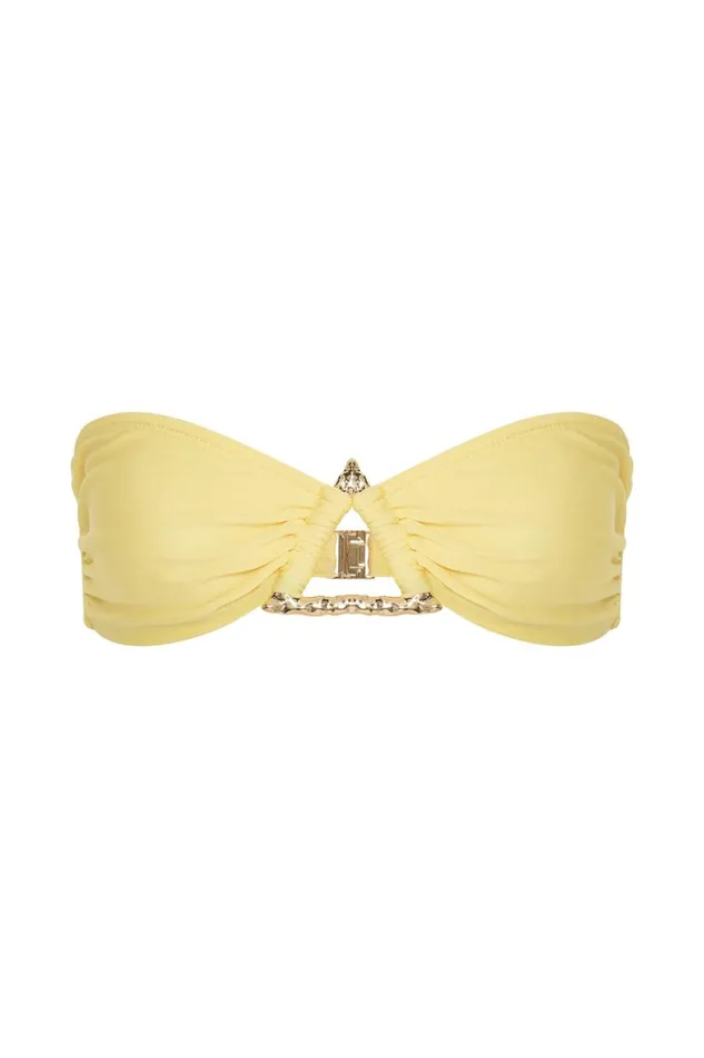 Meshki Bikini Tops Women Elly Triangle Hardware Bandeau Bikini Top 8211 Canary Yellow Canaryyellow Meshki Bikini Tops Women Elly Triangle Hardware Bandeau Bikini Top 8211 Canary Yellow Canaryyellow