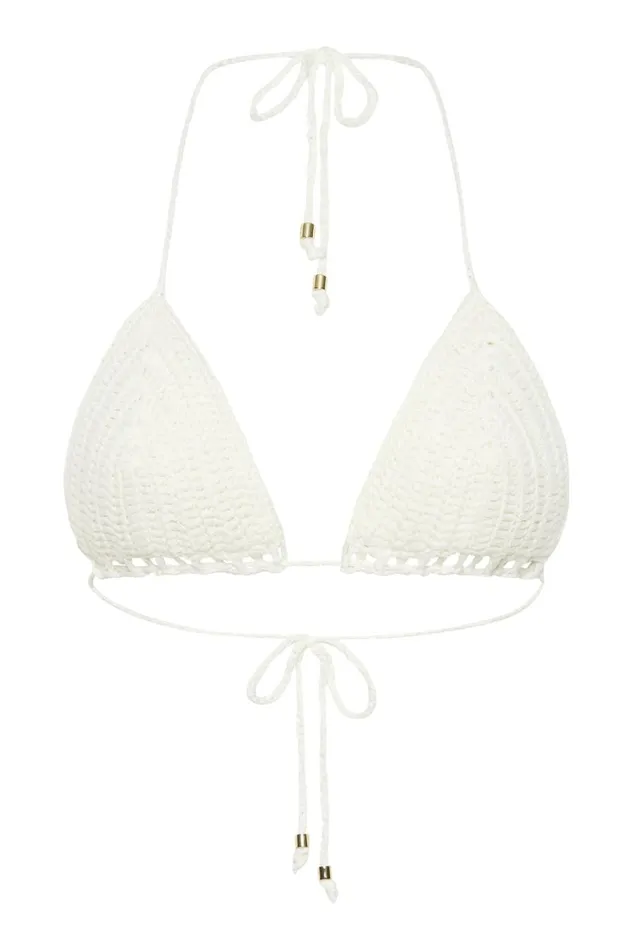 Meshki Bikini Tops Women Korina Crochet Bikini Top 8211 White White