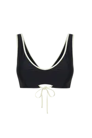 Meshki Bikini Tops Women Santina Recycled Contrast Bikini Top 8211 Black Black