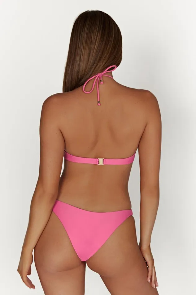 Meshki Bikini Tops Women Willow Recycled Nylon Ruched Drawstring Bikini Top 8211 Pink Pink Meshki Bikini Tops Women Willow Recycled Nylon Ruched Drawstring Bikini Top 8211 Pink Pink