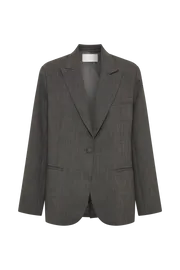 Meshki Blazers Women Drew Oversized Textured Blazer 8211 Charcoal Charcoal