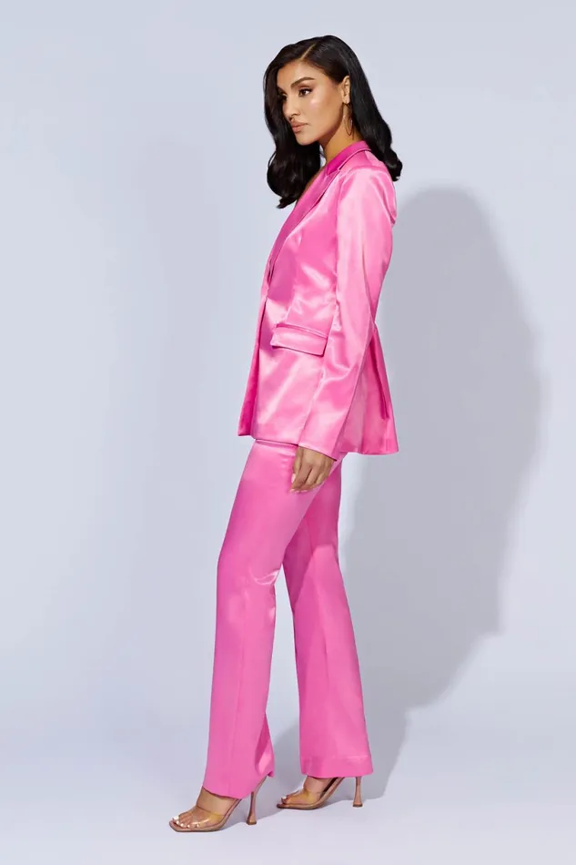 Meshki Blazers Women Maeva Satin Blazer 8211 Bubblegum Pink Bubblegumpink Meshki Blazers Women Maeva Satin Blazer 8211 Bubblegum Pink Bubblegumpink
