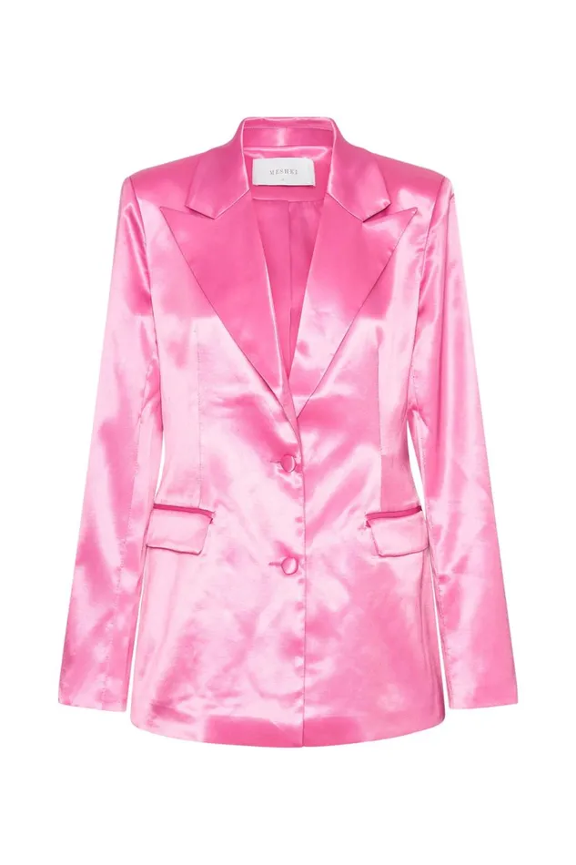 Meshki Blazers Women Maeva Satin Blazer 8211 Bubblegum Pink Bubblegumpink Meshki Blazers Women Maeva Satin Blazer 8211 Bubblegum Pink Bubblegumpink