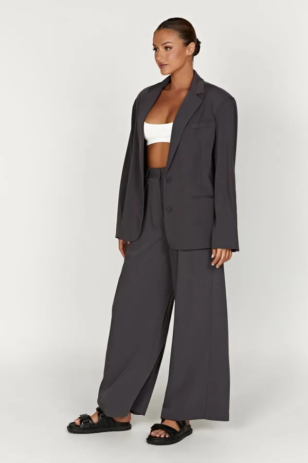 Meshki Blazers Women Simone Oversized Blazer 8211 Charcoal Charcoal