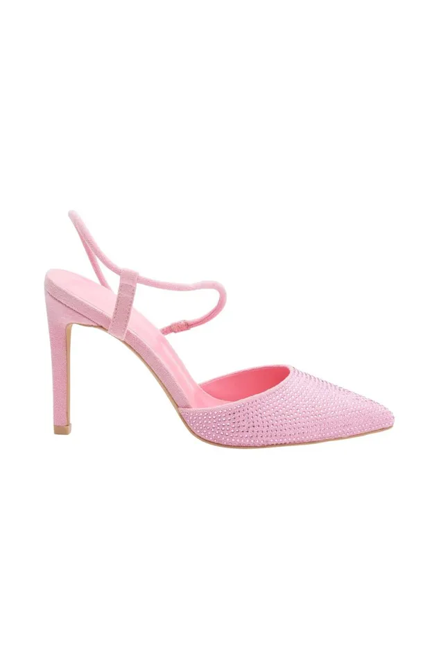 Meshki Bridal Shower Women Carter Diamante Closed Toe Heels 8211 Blush Pink Blushpink