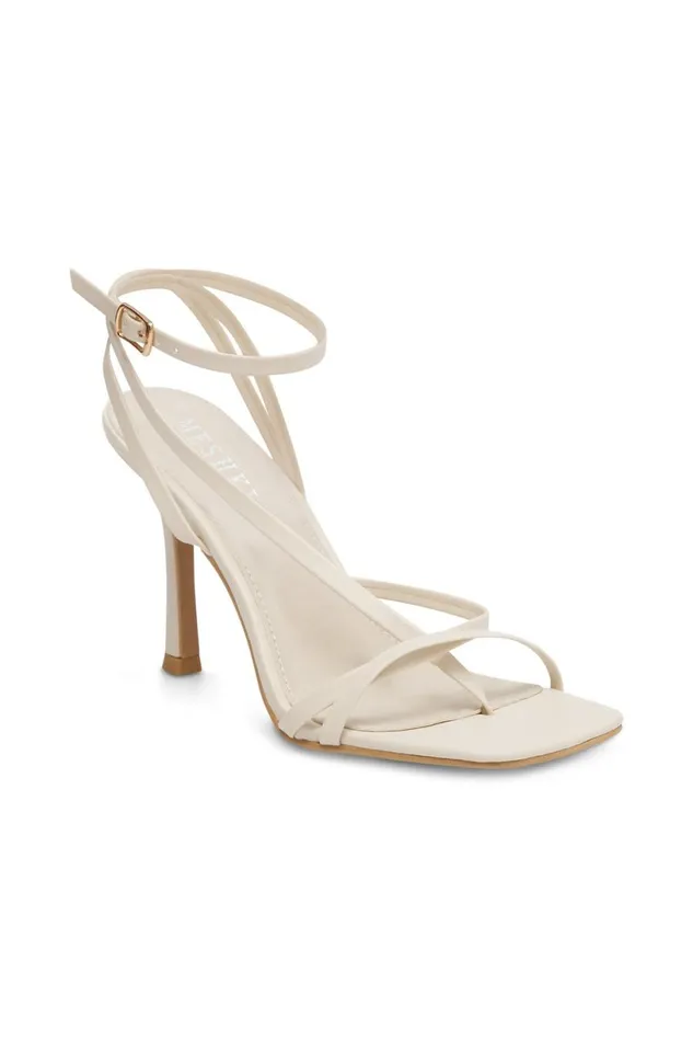 Meshki Brides Women Brandy Ankle Strap Heels 8211 Ivory Ivory Meshki Brides Women Brandy Ankle Strap Heels 8211 Ivory Ivory