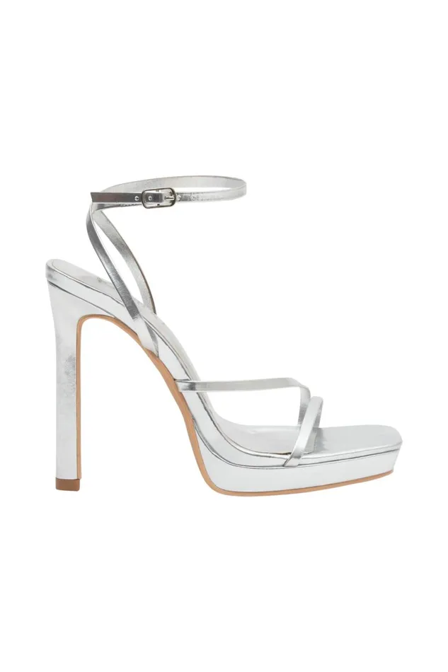 Meshki Brides Women Kailani Platform Heels 8211 Silver Silver