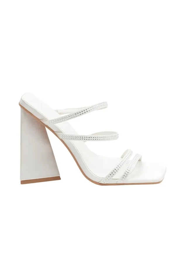 Meshki Brides Women Robyn Diamante Strap Block Heels 8211 Ivory Ivory Meshki Brides Women Robyn Diamante Strap Block Heels 8211 Ivory Ivory