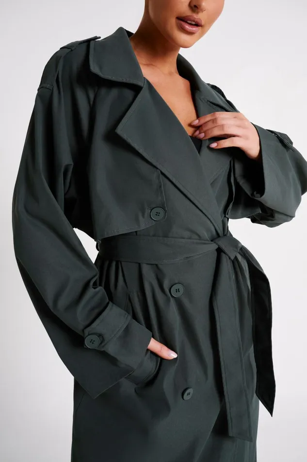Meshki Coats and Jackets Women Andreas Oversized Trench Coat 8211 Charcoal Charcoal Meshki Coats and Jackets Women Andreas Oversized Trench Coat 8211 Charcoal Charcoal