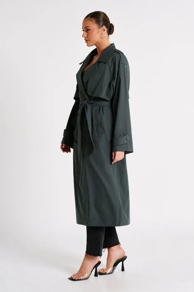 Meshki Coats and Jackets Women Andreas Oversized Trench Coat 8211 Charcoal Charcoal Meshki Coats and Jackets Women Andreas Oversized Trench Coat 8211 Charcoal Charcoal