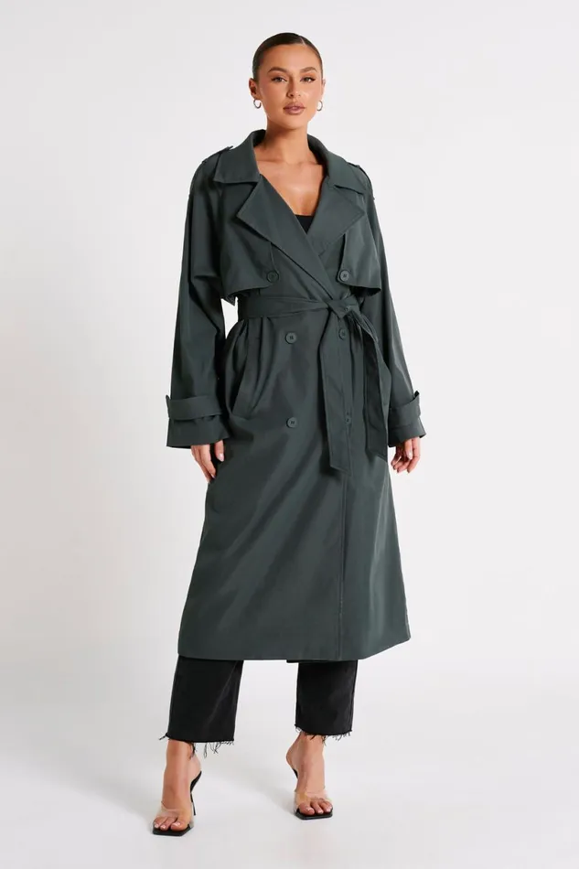 Meshki Coats and Jackets Women Andreas Oversized Trench Coat 8211 Charcoal Charcoal Meshki Coats and Jackets Women Andreas Oversized Trench Coat 8211 Charcoal Charcoal