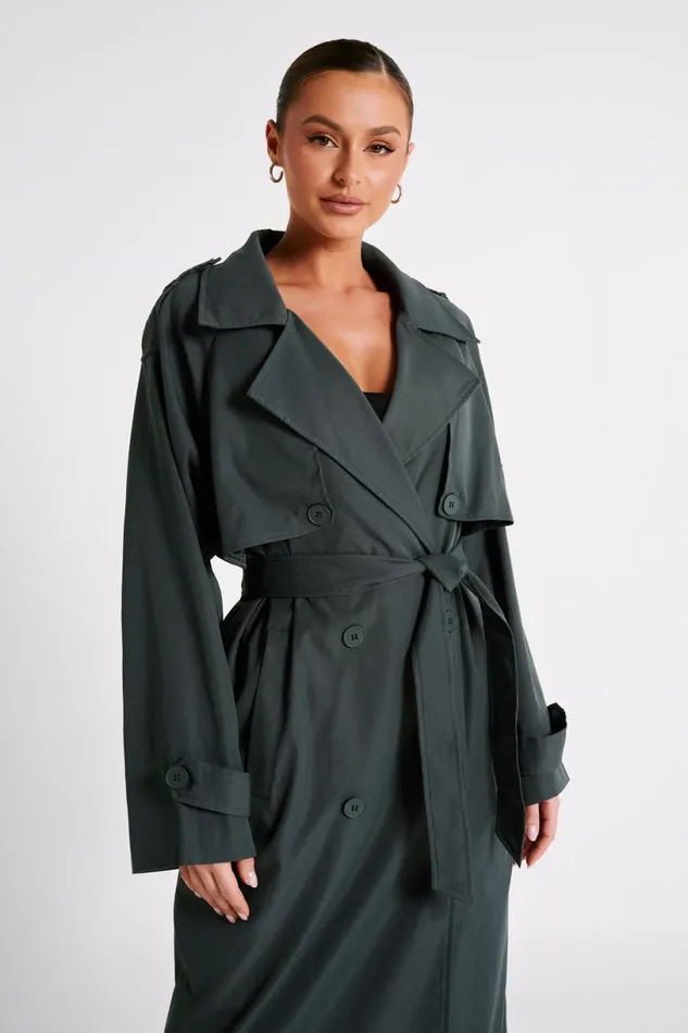 Meshki Coats and Jackets Women Andreas Oversized Trench Coat 8211 Charcoal Charcoal Meshki Coats and Jackets Women Andreas Oversized Trench Coat 8211 Charcoal Charcoal