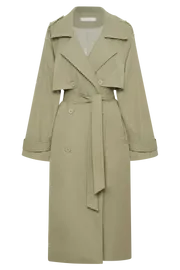 Meshki Coats and Jackets Women Andreas Oversized Trench Coat 8211 Olive Olive