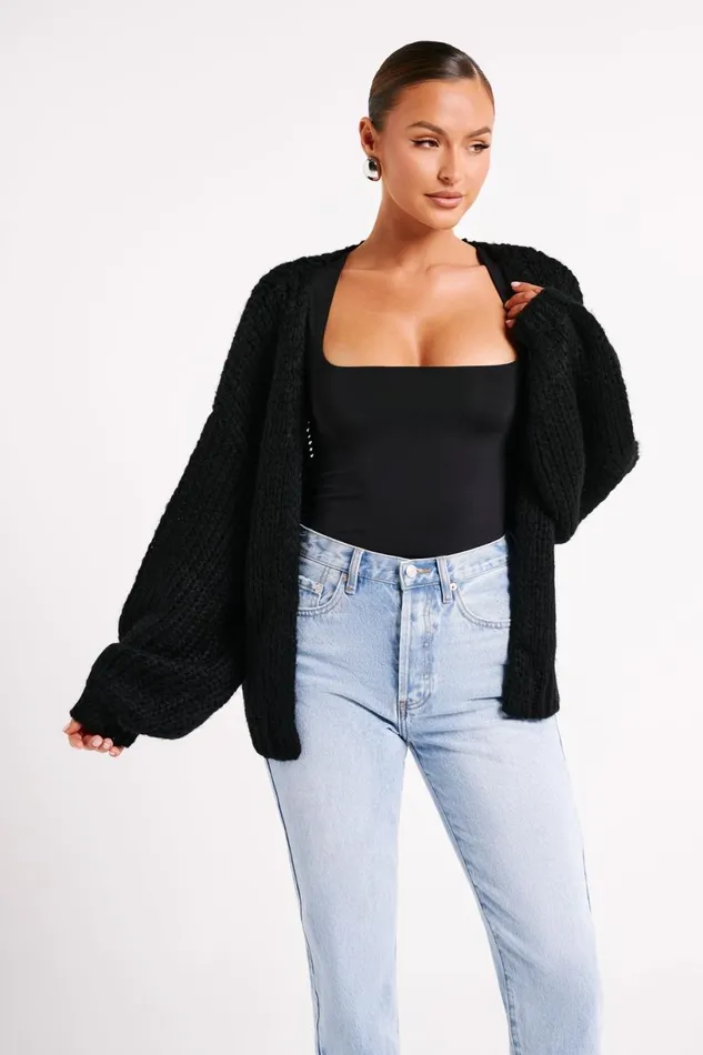 Meshki Coats and Jackets Women Irina Chunky Knit Cardigan 8211 Black Black