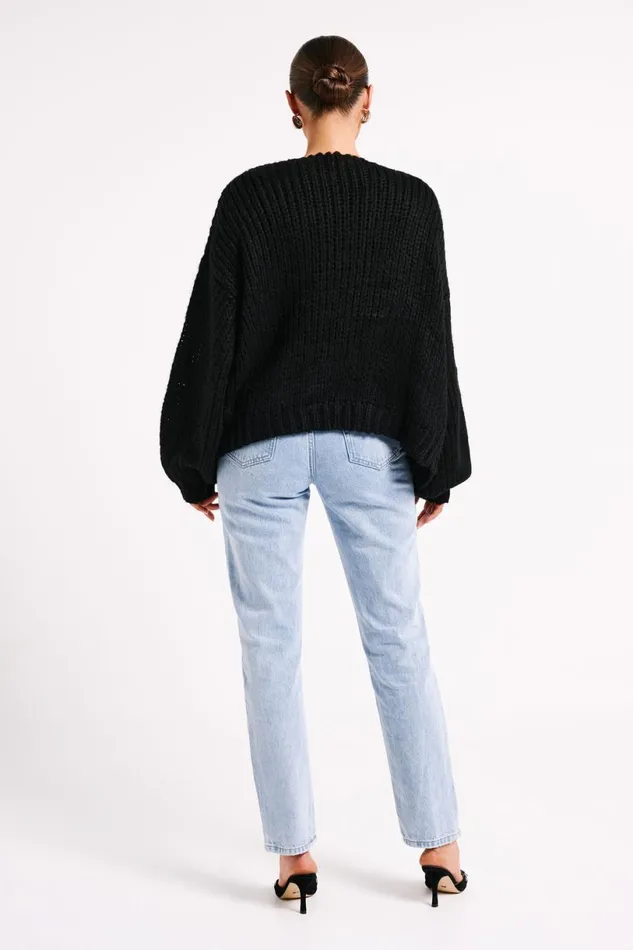 Meshki Coats and Jackets Women Irina Chunky Knit Cardigan 8211 Black Black