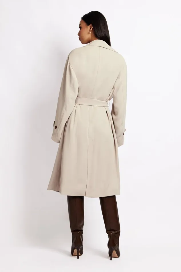 Meshki Coats and Jackets Women Keily Super Oversized Trench Coat 8211 Bone Bone