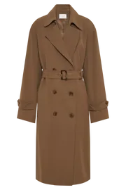 Meshki Coats and Jackets Women Keily Trench Coat 8211 Chocolate Chocolate