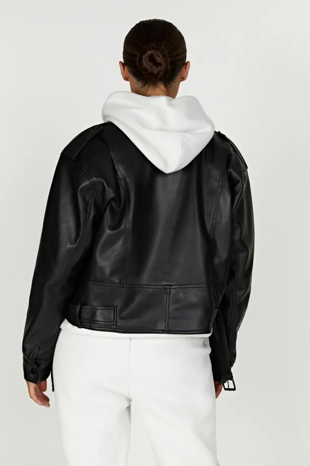 Meshki Coats and Jackets Women Kirby Faux Leather Jacket 8211 Black Black