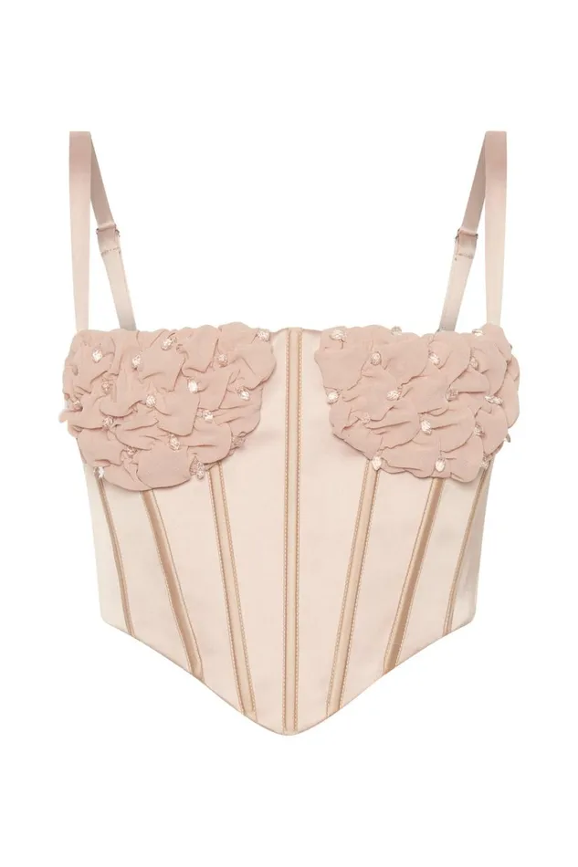 Meshki Corsets Women Kristy Shirring Bust Corset Top 8211 Champagne Champagne Meshki Corsets Women Kristy Shirring Bust Corset Top 8211 Champagne Champagne