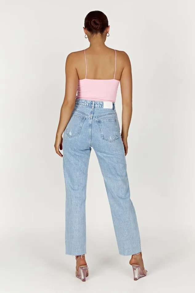 Meshki Crop Tops Women Adeline Rose Halter Top 8211 Baby Pink Babypink