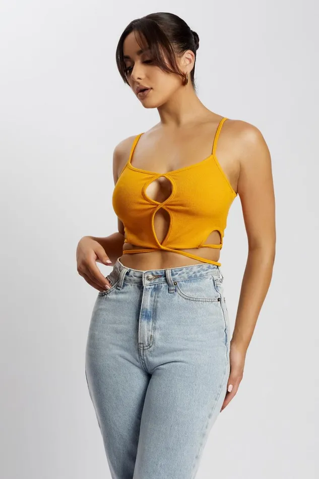 Meshki Crop Tops Women Ayesha Cut Out Singlet 8211 Mango Mango