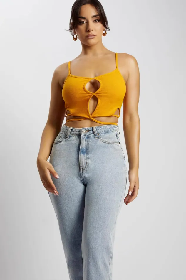 Meshki Crop Tops Women Ayesha Cut Out Singlet 8211 Mango Mango Meshki Crop Tops Women Ayesha Cut Out Singlet 8211 Mango Mango