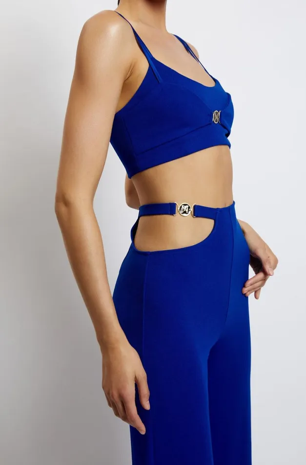 Meshki Crop Tops Women Blythe Double Strap Crop Top 8211 Cobalt Blue Cobaltblue Meshki Crop Tops Women Blythe Double Strap Crop Top 8211 Cobalt Blue Cobaltblue