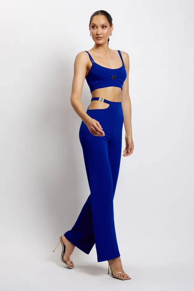 Meshki Crop Tops Women Blythe Double Strap Crop Top 8211 Cobalt Blue Cobaltblue Meshki Crop Tops Women Blythe Double Strap Crop Top 8211 Cobalt Blue Cobaltblue