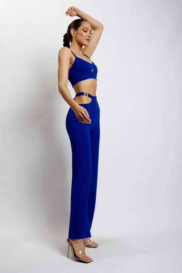 Meshki Crop Tops Women Blythe Double Strap Crop Top 8211 Cobalt Blue Cobaltblue Meshki Crop Tops Women Blythe Double Strap Crop Top 8211 Cobalt Blue Cobaltblue