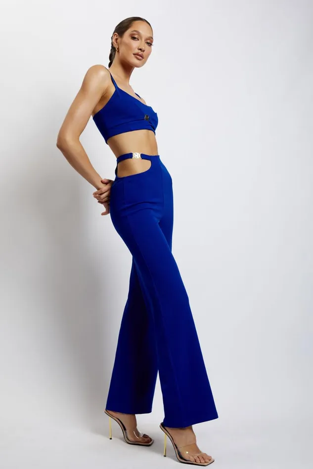 Meshki Crop Tops Women Blythe Double Strap Crop Top 8211 Cobalt Blue Cobaltblue Meshki Crop Tops Women Blythe Double Strap Crop Top 8211 Cobalt Blue Cobaltblue