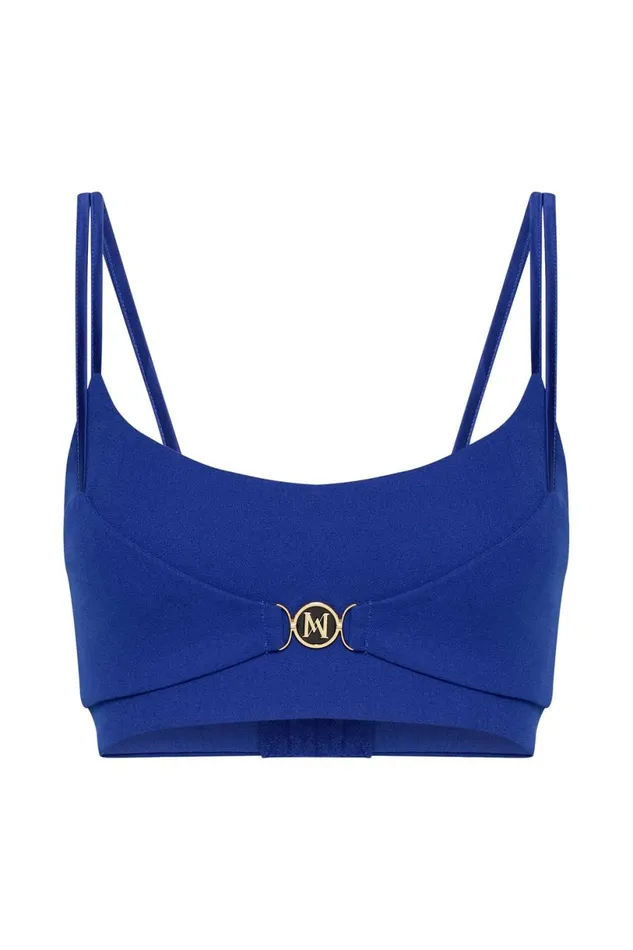 Meshki Crop Tops Women Blythe Double Strap Crop Top 8211 Cobalt Blue Cobaltblue Meshki Crop Tops Women Blythe Double Strap Crop Top 8211 Cobalt Blue Cobaltblue