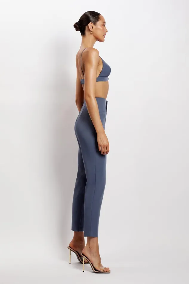 Meshki Crop Tops Women Cynthia Triangle Bralette 8211 Steel Blue Steelblue Meshki Crop Tops Women Cynthia Triangle Bralette 8211 Steel Blue Steelblue