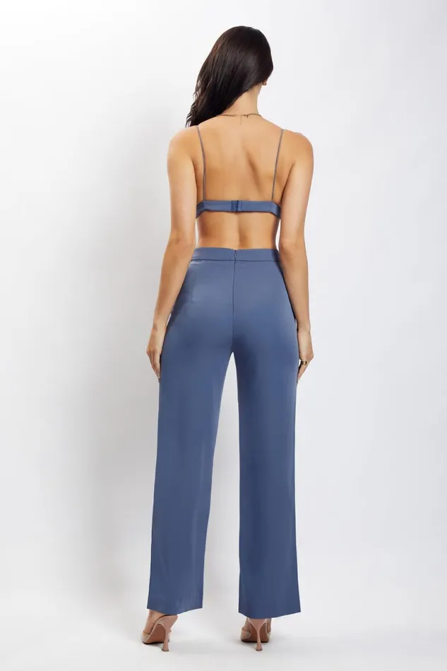 Meshki Crop Tops Women Cynthia Triangle Bralette 8211 Steel Blue Steelblue Meshki Crop Tops Women Cynthia Triangle Bralette 8211 Steel Blue Steelblue