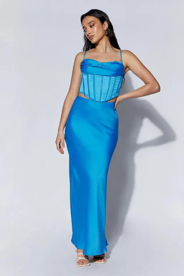 Meshki Crop Tops Women Cyra Corset Top 8211 Azure Blue Azureblue Meshki Crop Tops Women Cyra Corset Top 8211 Azure Blue Azureblue