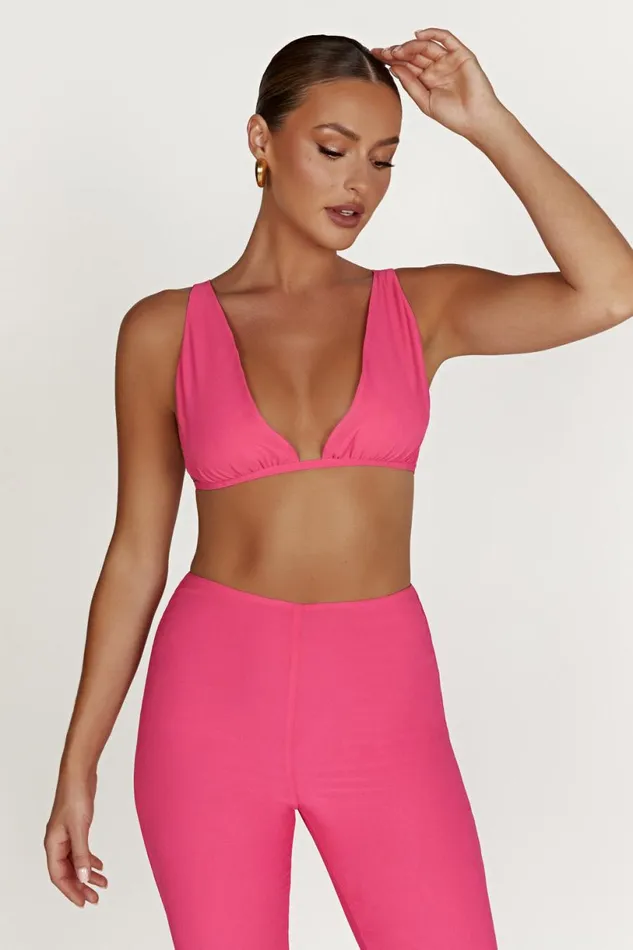 Meshki Crop Tops Women Daisie Chiffon Top 8211 Candy Pink Candypink