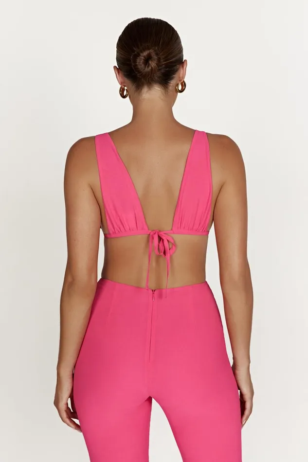 Meshki Crop Tops Women Daisie Chiffon Top 8211 Candy Pink Candypink